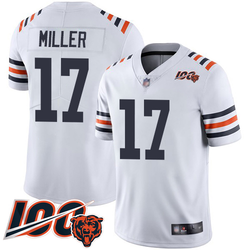 Chicago Bears Limited White Men Anthony Miller Jersey NFL Football #17 100th Season->chicago bears->NFL Jersey